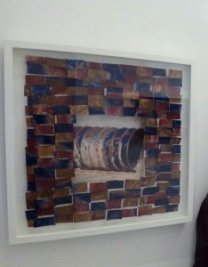 Kerstin Carolin Beyer, Exhibition Contra limites, Arte en caja, collage, Johnny Cool Art, Coke cans, Waste Art