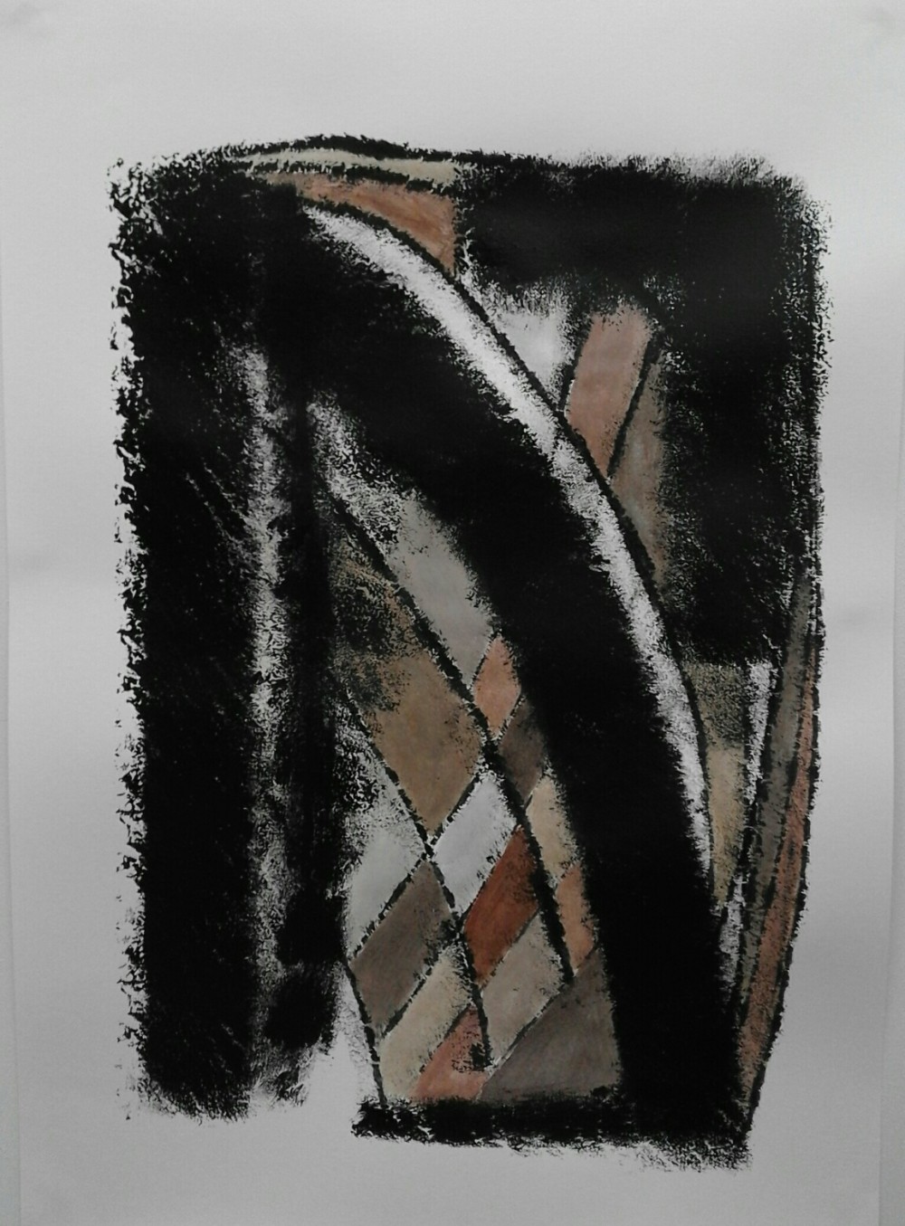 Kerstin Carolin Beyer, Black and brown series, Painting, art work, dynamic art, colors, New York, Acrilic on paper